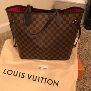 Louis Vuitton Never Full MM. Damier Ebene
